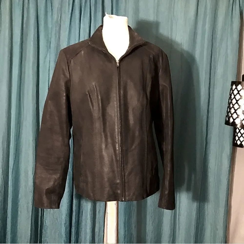 Wilson Leather Vtg Black Leather Jacket Size XL
